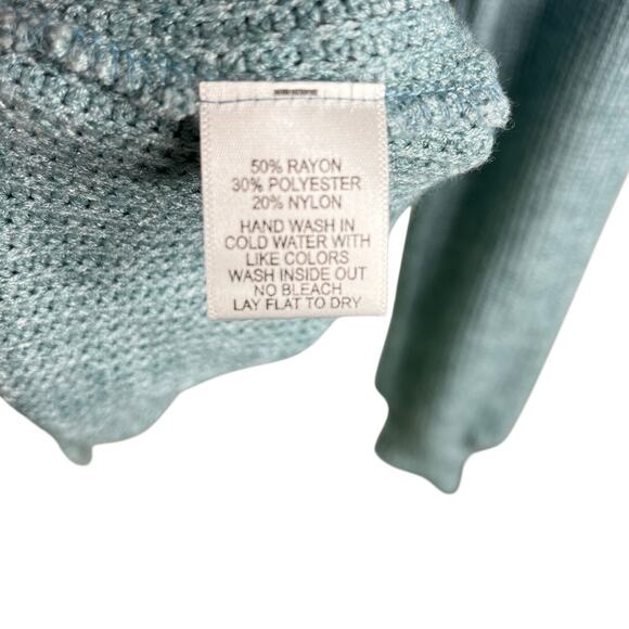 Gibsonlook Sweater Womens Large FKS20608GL Sage Green Turtle Neck Drop Shoulder - Picture 7 of 8